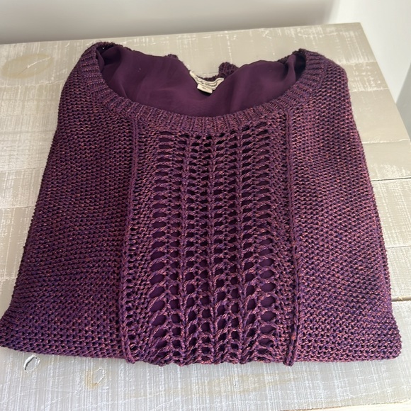 EUC Lucky Brand Iridescent Yarn Sweater Size XL - Picture 3 of 7